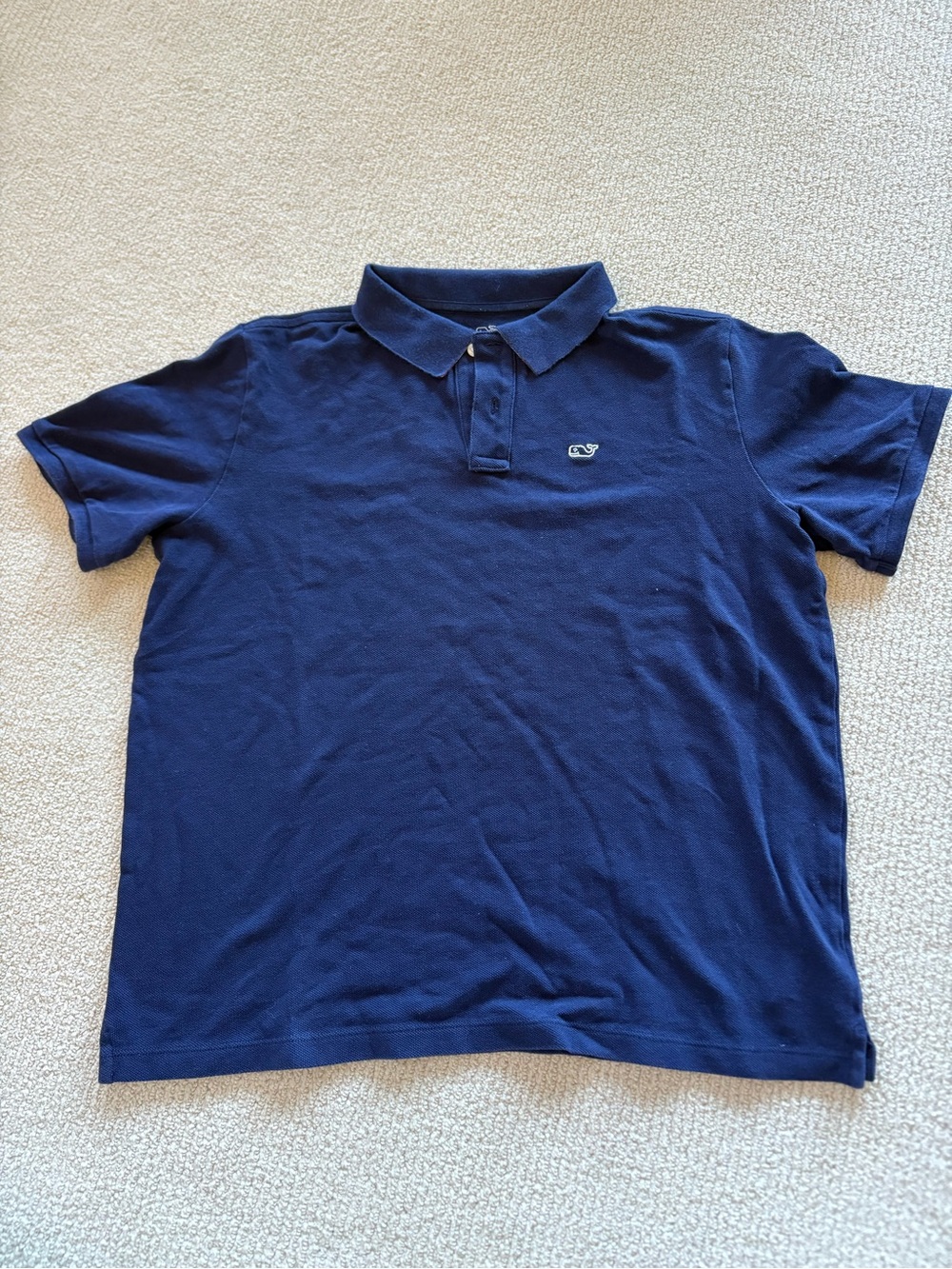 Vineyard Vines Boys Navy Heritage Polo Shirt XL 18 - Classic Short Sleeve